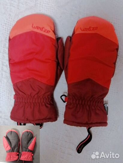 Варежки зимние детские декатлон