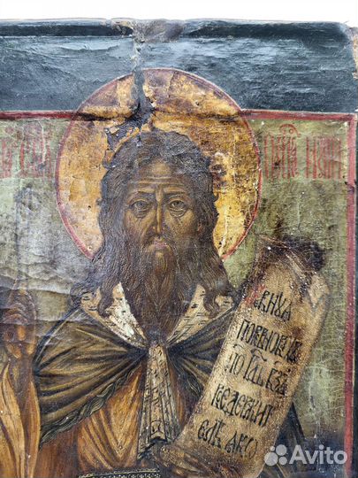 Икона Илья пророк ковчежная 18 век