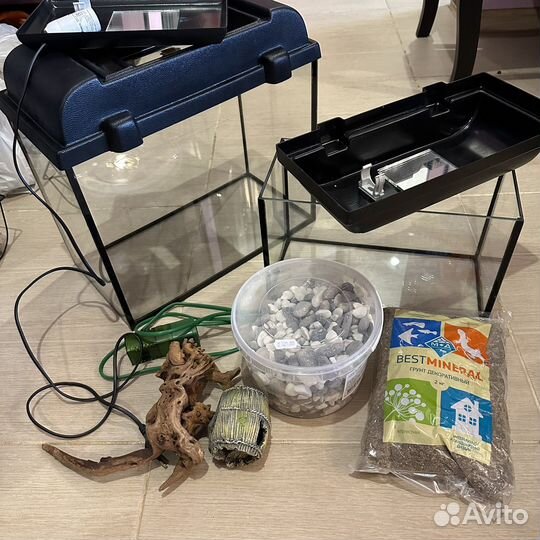 Аквариум 7л 20л принадлежности для рыбки петушка