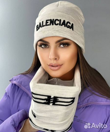 Шапка и снуд balenciaga