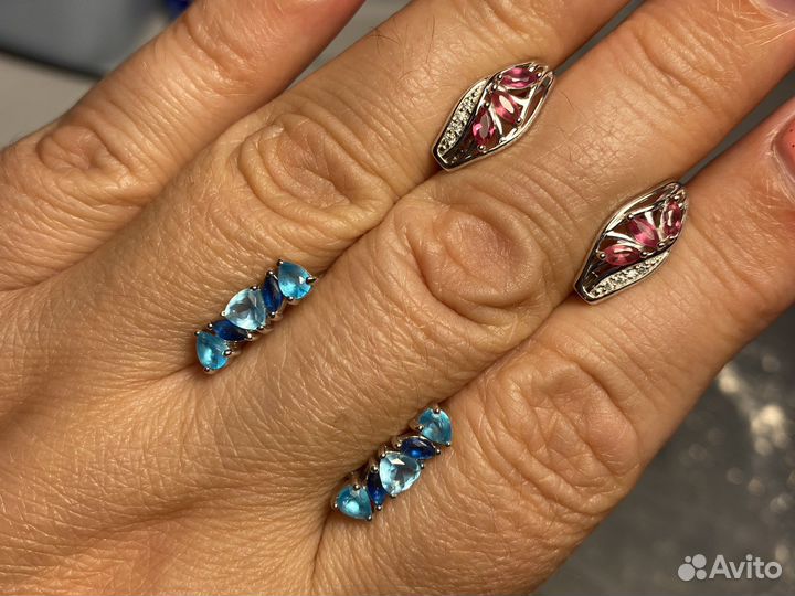 Серьги серебро