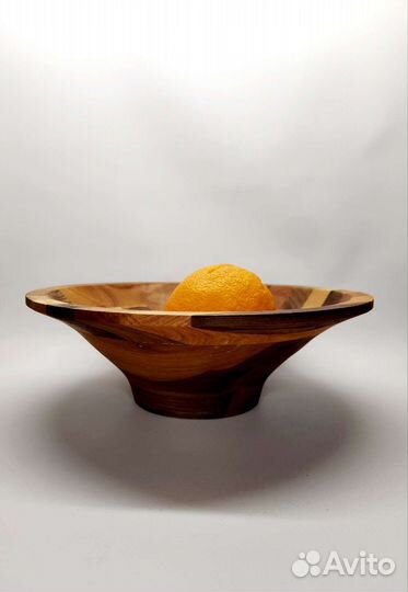 Тарелка ваза деревянная