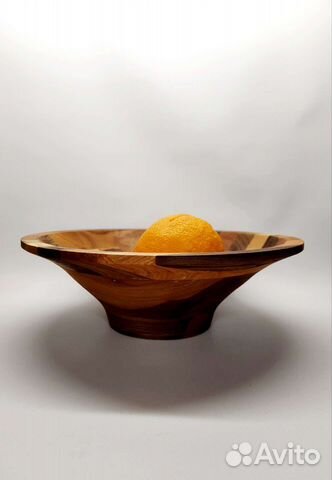 Тарелка ваза деревянная
