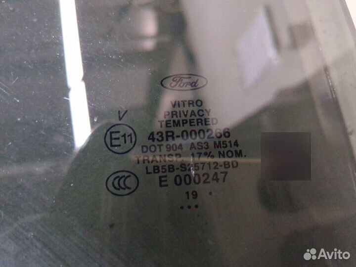 Стекло боковой двери Ford Explorer 2019, 2020