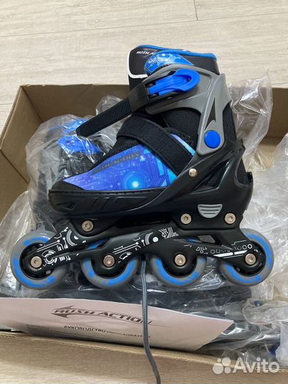 Коньки раздвижные ледовые 2 в 1 rush action