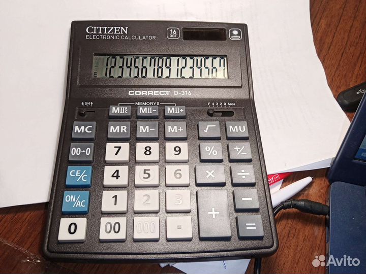 Калькулятор Citizen Correct D-314 16-разрядный