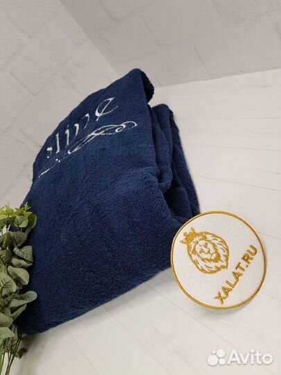 Мужской махровый халат с Вензилем