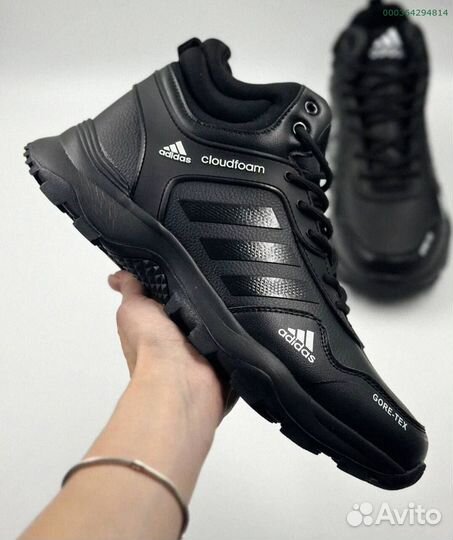 Модные зимние кроссовки Adidas с меховым подкладом