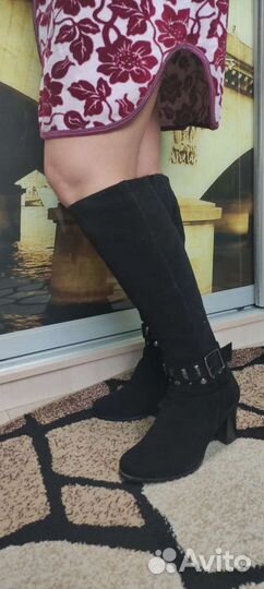 Сапоги женские зимние.Замша.36 размер