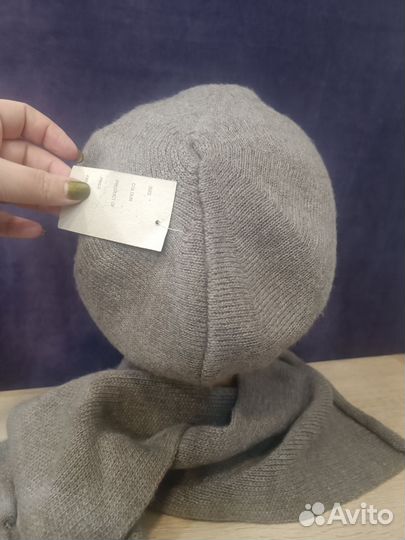 Комплект берет и шарф зимний