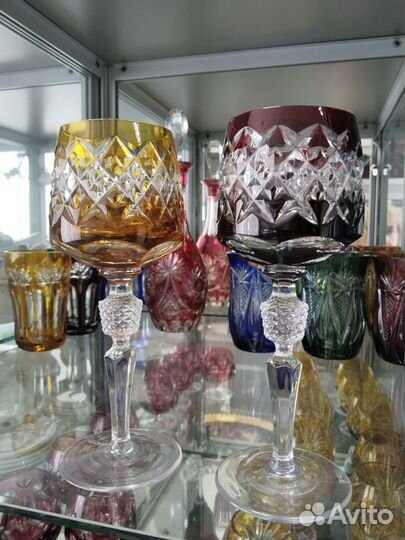 Цветной хрусталь бокалы Нахтман Германия