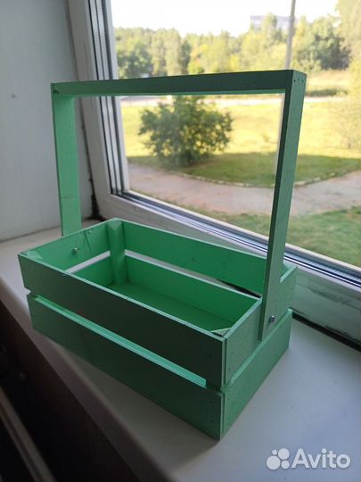 Деревянное кашпо (ящик) для цветов и декора