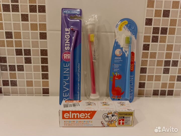 Зубная паста Elmex и щётки Revyline