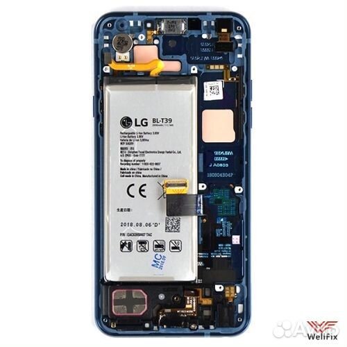 Дисплей для LG Q7 в сборе синий