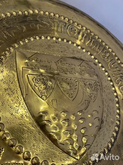 Антикварное панно/барельеф. Латунь. Германия