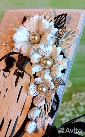 Открытка (конверт) на свадьбу ручной работы