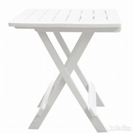 Складной столик белый пластиковый