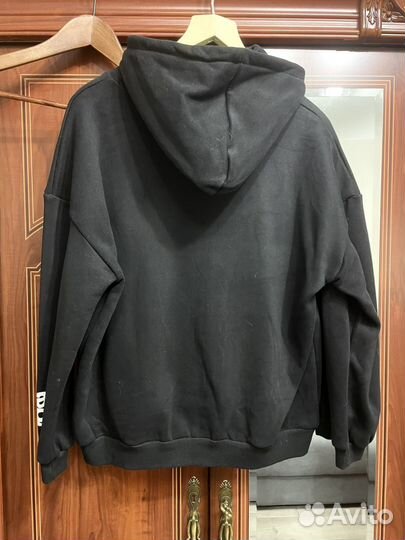 Худи Wang теплое с начесом оверсайз L