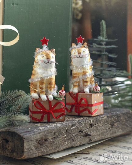 Ватные елочные игрушки 