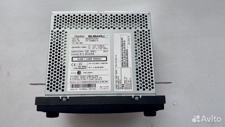 Штатная магнитола Subaru XV