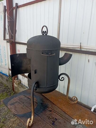 Печь под казан с трубой