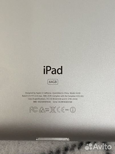iPad 3 64gb wi fi+cellular