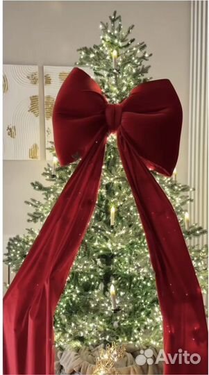 Большой бант на елку как из Pinterest