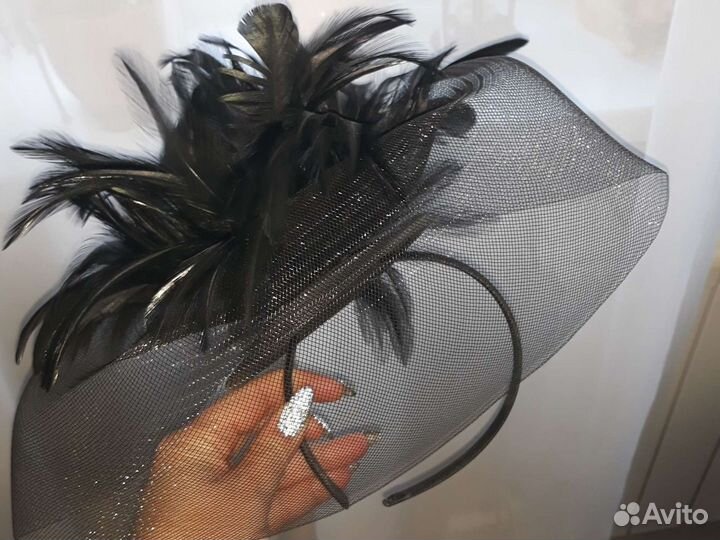 Ободок с вуалью(шляпка)