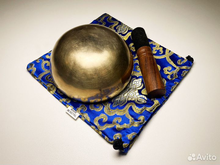 Поющая чаша 12-14см кованая золотая