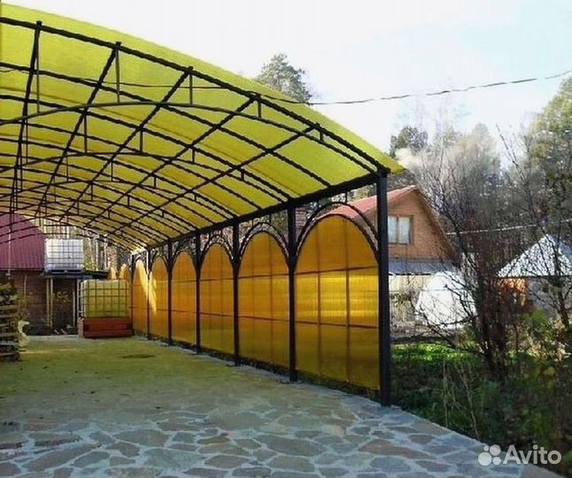 Навесы из поликарбоната под авто