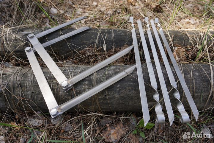 Мангал походный с шампурами