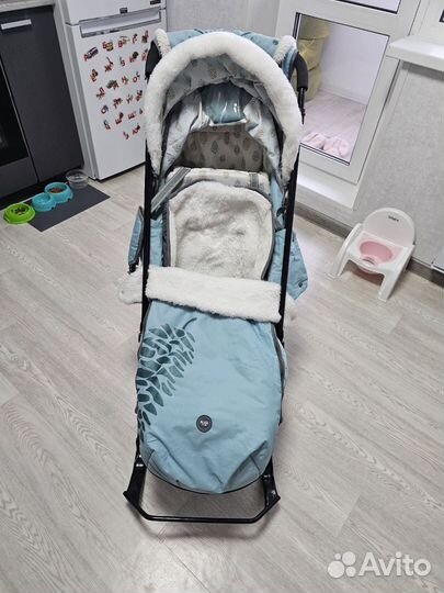 Детские санки коляска nika