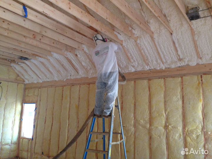 Утепление пенополиуретаном потолка дома