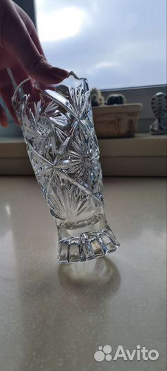 Хрустальная ваза, конфетница. Винтаж