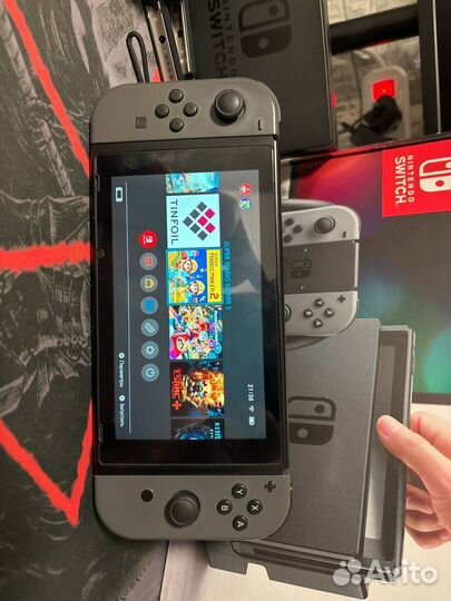 Nintendo switch rev 2 прошитая черная