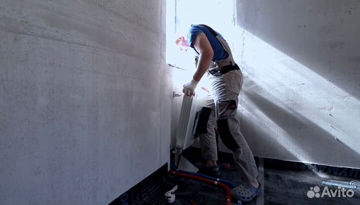 Монтаж батарей