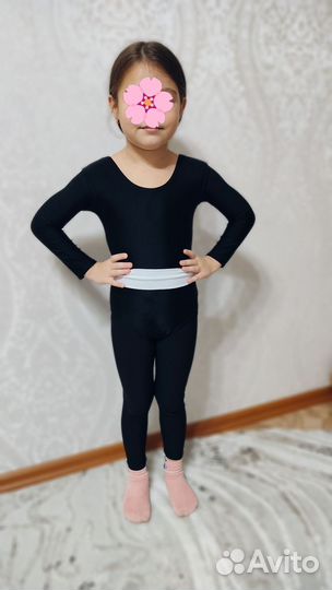 Купальник и лосины для танцев для девочки