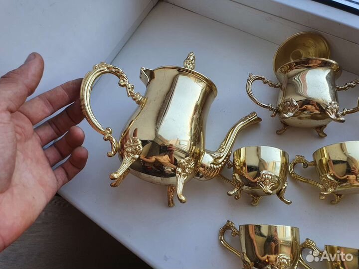 Латунный чайный комплект