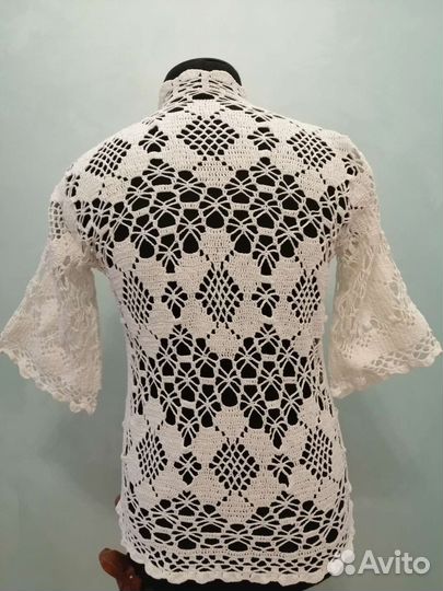 Жакет ретро стиль.Ручная работа.Вязаный крючком