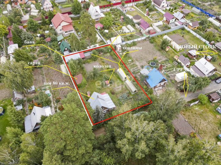 Дача 80 м² на участке 10 сот.