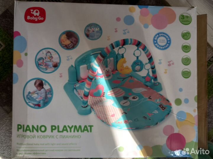 Развивающий коврик с пианино новый