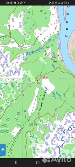 Топографическая карта Кемеровской обл., в телефон