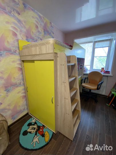 Кровать чердак с маирасом