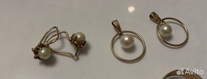 Золотые серьги и подвески СССР люкс