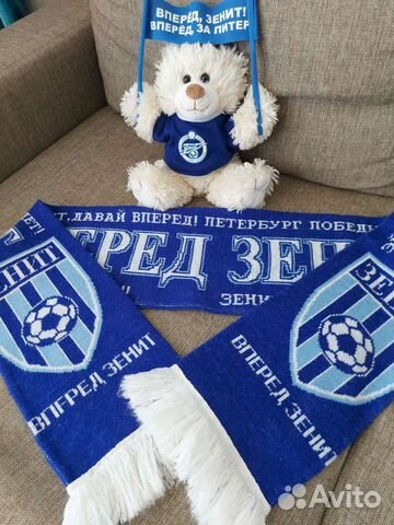 Шарф болельщика Зенит и мягкая игрушка б/у