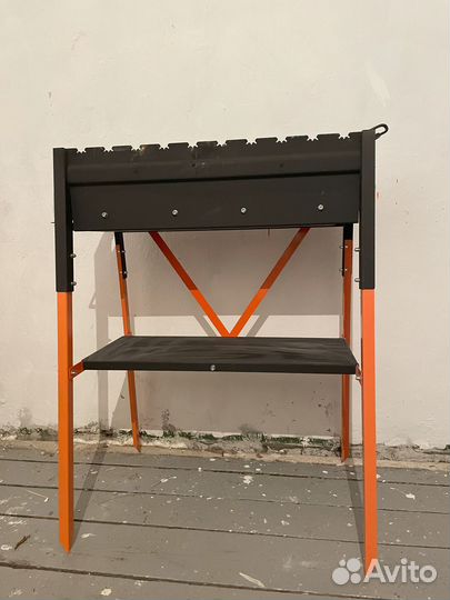 Мангал Техно 3 стационарный разборный высота 1 м