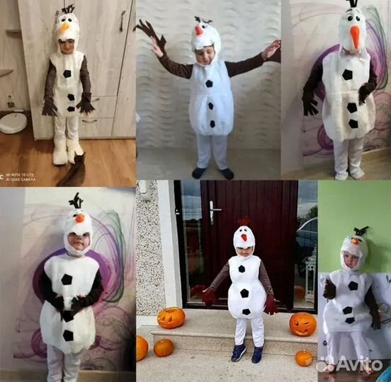 Новогодний костюм снеговика 3-5л