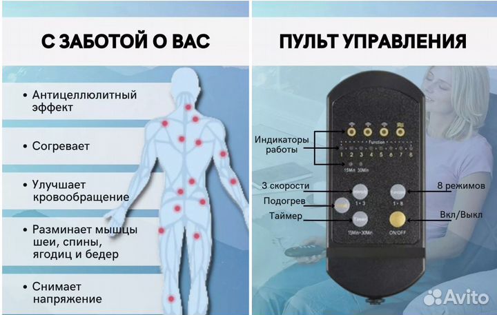 Накидка-массажёр с подогревом