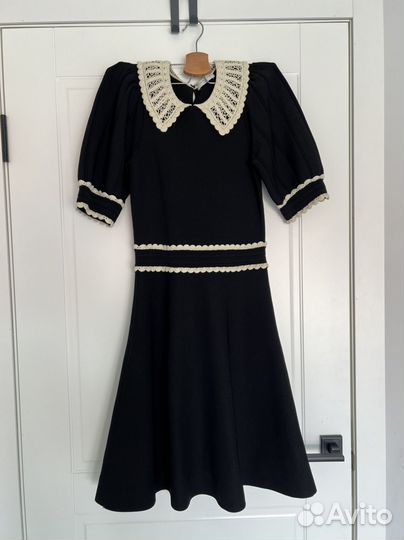 Платье с кружевным воротником Sandro