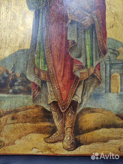 Старинная икона св князя Александр Невский